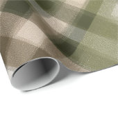Grün Braun Wald Karo Moos Karomuster Geschenkpapier (Rolleneckpunkt)