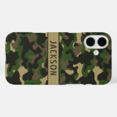 Grün-braune Tarnung Personalisiert Case-Mate iPhone Hülle (Rückseite (Horizontal))