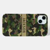 Grün-braune Tarnung Personalisiert Case-Mate iPhone Hülle (Rückseite (Horizontal))