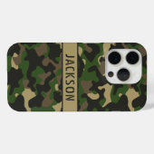 Grün-braune Tarnung Personalisiert Case-Mate iPhone Hülle (Rückseite (Horizontal))