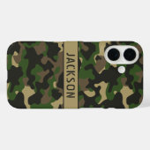 Grün-braune Tarnung Personalisiert Case-Mate iPhone Hülle (Rückseite (Horizontal))