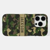 Grün-braune Tarnung Personalisiert Case-Mate iPhone Hülle (Rückseite (Horizontal))