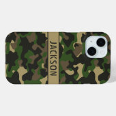 Grün-braune Tarnung Personalisiert Case-Mate iPhone Hülle (Rückseite (Horizontal))