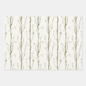 Grün Brauner Baum Geschenkpapier Set (Vorderseite 3)