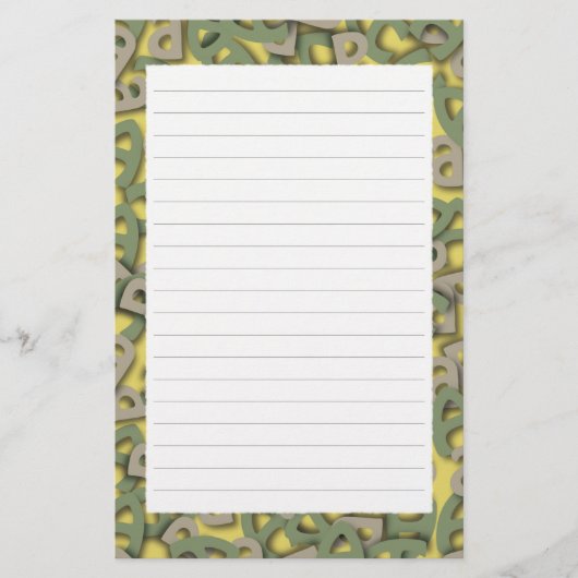 Grün Briefpapier (Vorderseite)