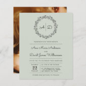 Grün | Budget Country Floral Wreath Wedding Foto (Vorne/Hinten)