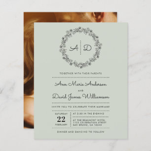 Grün Budget Country Floral Wreath Wedding Foto