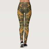 Grün-Camouflage gegrundet... Leggings (Rückseite)