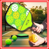 Grün Cool Mit Monogramm Pickleball Schläger