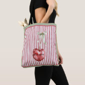 Grün Creme Rote Streifen Kirsche Tasche (Von Nahem)