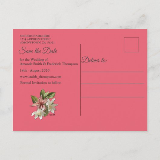 Grün, Creme, Seidenraupen und farbige Blume Ankündigungspostkarte (Rückseite)