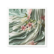 Grün, Creme, Seidenraupen und farbige Blume