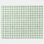 Grün Creme Weiß Kariert Fleecedecke (Vorderseite (Horizontal))