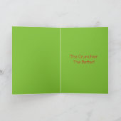 Grün-"Crunchy" Weihnachtskarte Feiertagskarte (Innenseite)