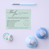 Grün Danke, dass Sie Tipps für die Pflegeanleitung Flyer (Einzeln)