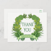 Grün danke dir Sukkulent Cactus Southwest Wedding Postkarte (Vorne/Hinten)
