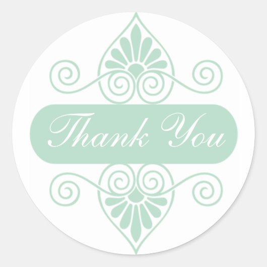 Grün danke Ihnen Aufkleber (Vorderseite)