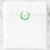 Grün danke Ihnen Hochzeit oder Gelegenheitsaufkleb Runder Aufkleber (Tasche)