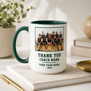 Grün Danke Trainer Teamname Foto Tasse