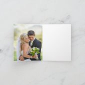 Grün-danken BlumenKranz-Hochzeit Ihnen Dankeskarte (Innenseite)