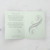 Grün danken Ihnen zu kardieren Dankeskarte (Innenseite)