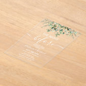 Grün Das Abendessen vor der Probe Acryleinladungen (Ablage )