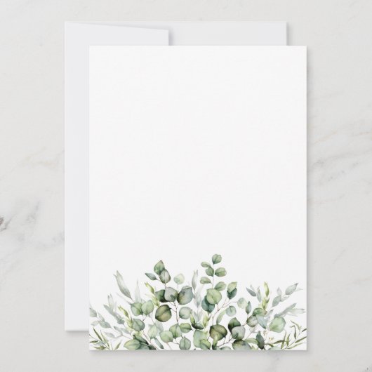 Grün Das Abendessen vor der Probe Einladung (Rückseite)