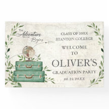 Grün Das Abenteuer beginnt Abschluss Willkommen