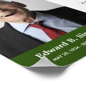 Grün das Licht bleibt Gedenkgedicht mit Foto Poster (Ecke)