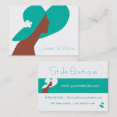 Grün Deko-Damen-Visitenkarte Visitenkarte (Vorne/Hinten)