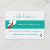 Grün Deko-Damen-Visitenkarte Visitenkarte (Rückseite)