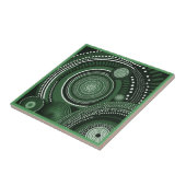 Grün der Aborigine-Kunst 9 Keramik Tile Fliese (Seite)