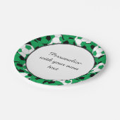 Grün der Fußball-Spieler-| DIY des Text-| Pappteller (Schrägansicht)