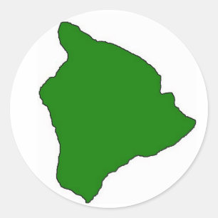 Grün der großen Insel Runder Aufkleber
