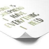 Grün Der Herr ist mein Hirtenposter Poster (Ecke)