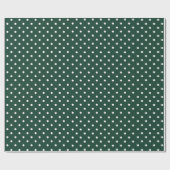Grün der Jäger| Weißes Polka - Dot - Umhüllungspap Geschenkpapier (Flach)