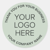 Grün der Unternehmensseite Runder Aufkleber (Vorderseite)