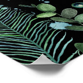 Grün der Waldlandschaft Schwarze Hochzeit Begrüßun Poster (Ecke)