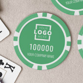 Grün des Firmenlogos Pokerchips