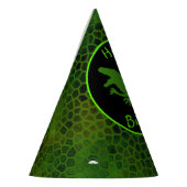 Grün Dinosaurier verbergen glücklichen Geburtstag! Partyhütchen (Links)