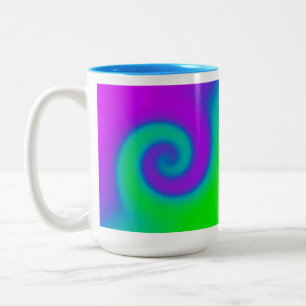 Grün drehen Lila Zweifarbige Tasse