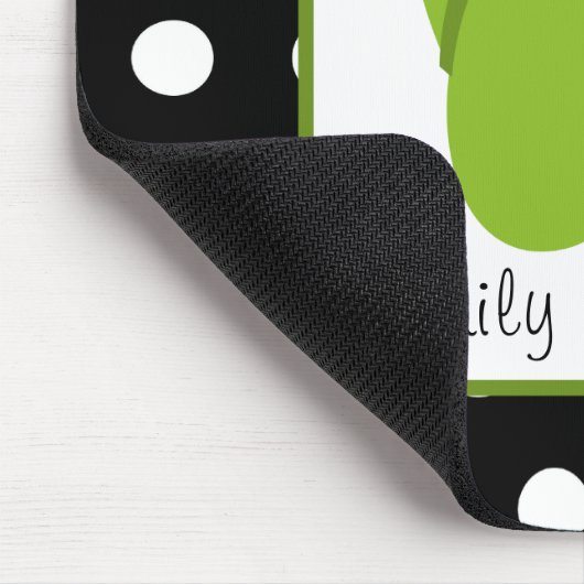 Grün drehen Reinfälle/Schwarzes mit weißen Mousepad (Ecke)