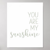 Grün, du bist mein Sonnenschein Poster (Vorne)