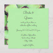Grün-Dunkel-Lila Foto-Hochzeit Einladung (Vorne/Hinten)