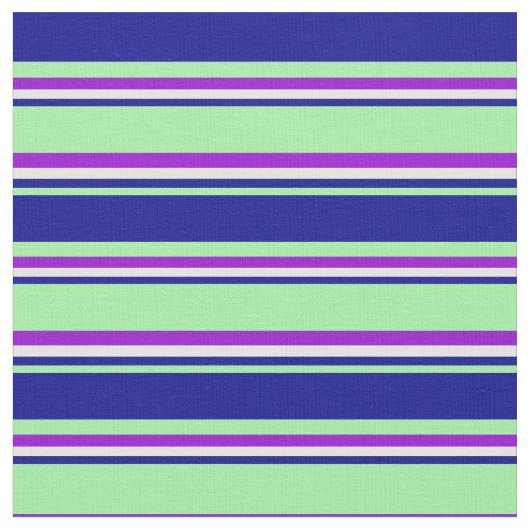 Grün, Dunkelblau, Weiß und dunkle Violette farbig Stoff (Nahaufnahme)