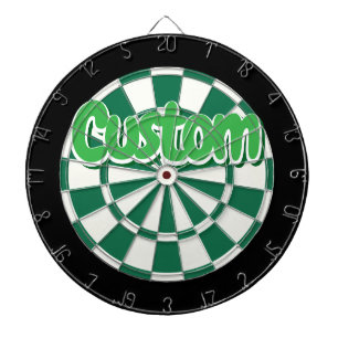 Grün, Dunkelgrün, Schwarz und Weiß benutzerdefinie Dartscheibe