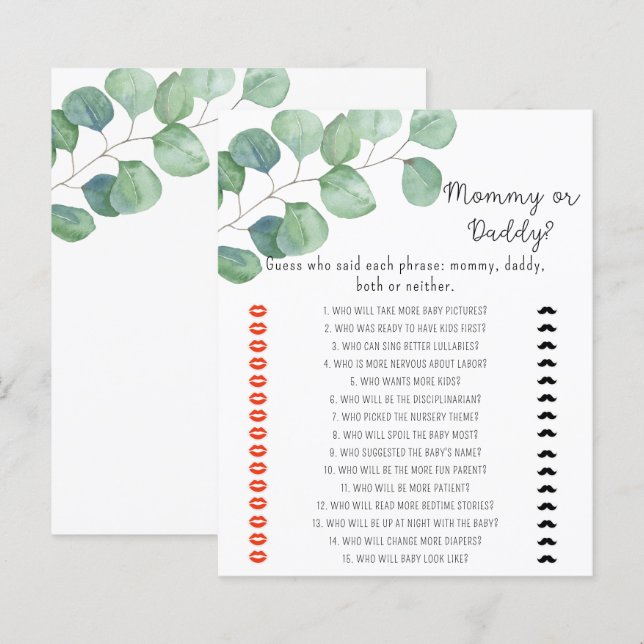 Grün - Duschspiel für Mami oder Papa (Vorne/Hinten)