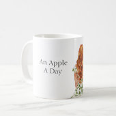 Grün Ein Apfel Pro Tag Rothaarige Kaffeetasse (Vorderseite Links)