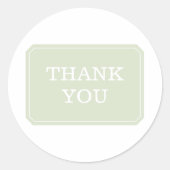 Grün einfach elegant Danke Stickers (Vorderseite)