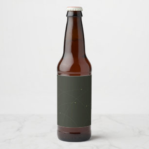 Grün, einfach, elegant, modern und abstrakt bierflaschenetikett